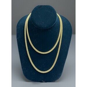 KJL Kenneth Jay Lane Gold Tone Cable Chain Necklace 32 Inches Designer